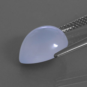 Chalcedony Gemstone in 12.2 x 9.9 mm Size for Sale, Chalcedony Stone in Lavender Blue Color