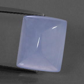 8.83 ct Blue Chalcedony Gemstone, Chalcedony Gem in Baguette Cabochon Shape for Sale.