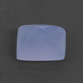 3.20 ct Blue Chalcedony Stone, Natural Chalcedony in Baguette Cabochon Shape for Sale
