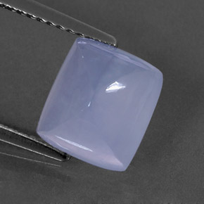 2.93 ct Blue Chalcedony Gemstone, Chalcedony Gem in Baguette Cabochon Shape for Sale.