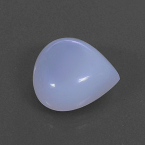 5.61 ct Violet Chalcedony Stone, Natural Chalcedony in Pear Cabochon Shape for Sale