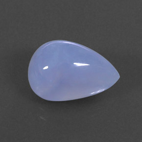 5.49 ct Blue Chalcedony Stone, Natural Chalcedony in Pear Cabochon Shape for Sale