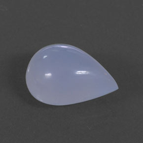 5.59 ct Blue Chalcedony Stone, Natural Chalcedony in Pear Cabochon Shape for Sale
