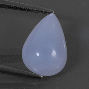 4.73 ct Blue Chalcedony Gemstone, Chalcedony Gem in Pear Cabochon Shape for Sale.
