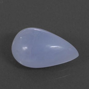 4.73 ct Blue Chalcedony Stone, Natural Chalcedony in Pear Cabochon Shape for Sale