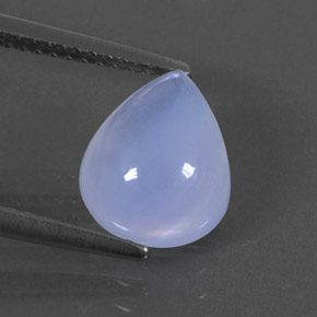 2.58 ct Blue Chalcedony Gemstone, Chalcedony Gem in Pear Cabochon Shape for Sale.
