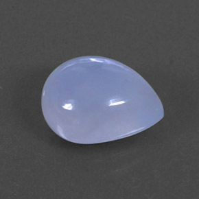 2.58 ct Blue Chalcedony Stone, Natural Chalcedony in Pear Cabochon Shape for Sale