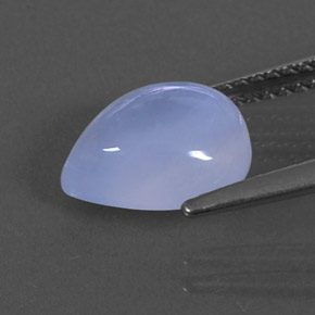 Chalcedony Gemstone in 10 x 8.2 mm Size for Sale, Chalcedony Stone in Lavender Blue Color