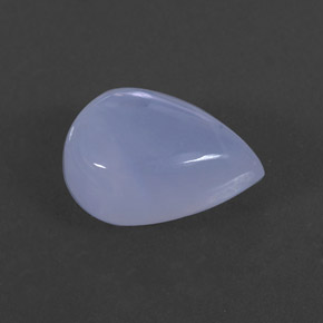 4.53 ct Blue Chalcedony Stone, Natural Chalcedony in Pear Cabochon Shape for Sale