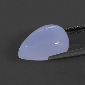 Chalcedony Gemstone in 12.4 x 9 mm Size for Sale, Chalcedony Stone in Lavender Blue Color