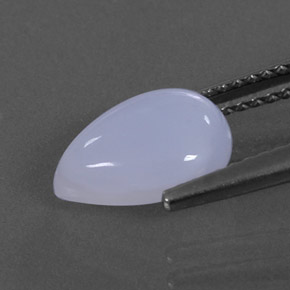 Chalcedony Gemstone in 10 x 7 mm (calibrated) Size for Sale, Chalcedony Stone in Lavender Blue Color