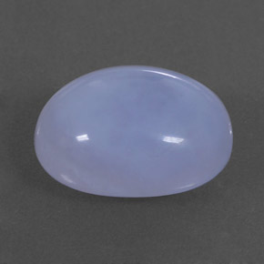 10.59 ct Blue Chalcedony Stone, Natural Chalcedony in Oval Cabochon Shape for Sale