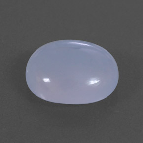 4.62 ct Blue Chalcedony Stone, Natural Chalcedony in Oval Cabochon Shape for Sale