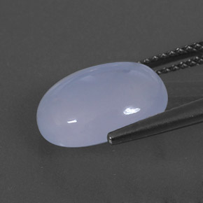 Chalcedony Gemstone in 12.5 x 10.5 mm Size for Sale, Chalcedony Stone in Lavender Blue Color