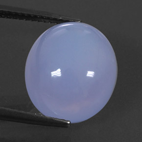8.91 ct Blue Chalcedony Gemstone, Chalcedony Gem in Oval Cabochon Shape for Sale.