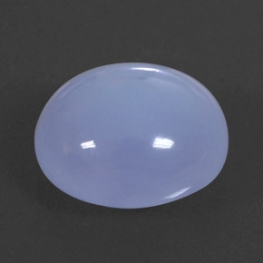 8.91 ct Blue Chalcedony Stone, Natural Chalcedony in Oval Cabochon Shape for Sale