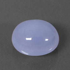 5.59 ct Blue Chalcedony Stone, Natural Chalcedony in Oval Cabochon Shape for Sale