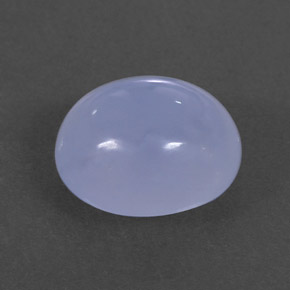 4.57 ct Blue Chalcedony Stone, Natural Chalcedony in Oval Cabochon Shape for Sale