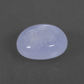 3.52 ct Blue Chalcedony Stone, Natural Chalcedony in Oval Cabochon Shape for Sale