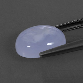 Chalcedony Gemstone in 11 x 8.6 mm Size for Sale, Chalcedony Stone in Lavender Blue Color
