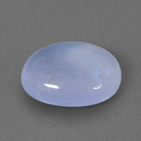 2.82 ct Blue Chalcedony Stone, Natural Chalcedony in Oval Cabochon Shape for Sale