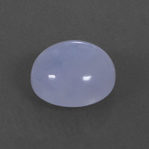 3.61 ct Blue Chalcedony Stone, Natural Chalcedony in Oval Cabochon Shape for Sale