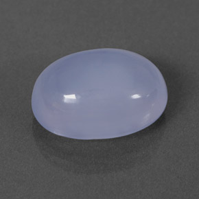 3.03 ct Blue Chalcedony Stone, Natural Chalcedony in Oval Cabochon Shape for Sale