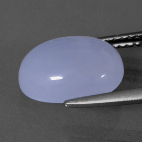 Chalcedony Gemstone in 12 x 9.2 mm Size for Sale, Chalcedony Stone in Lavender Blue Color
