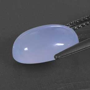 Chalcedony Gemstone in 12.4 x 8.3 mm Size for Sale, Chalcedony Stone in Lavender Blue Color