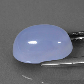 Chalcedony Gemstone in 11 x 7.9 mm Size for Sale, Chalcedony Stone in Lavender Blue Color