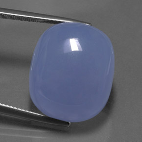 34.70 ct Blue Chalcedony Gemstone, Chalcedony Gem in Cushion Cabochon Shape for Sale.