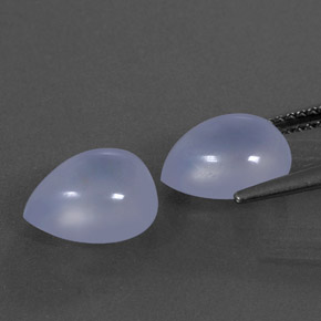 Chalcedony Gemstone in 10.1 x 8 mm Size for Sale, Chalcedony Stone in Lavender Blue Color