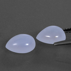 Chalcedony Gemstone in 8.9 x 7.1 mm Size for Sale, Chalcedony Stone in Lavender Blue Color
