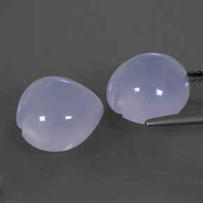 Chalcedony Gemstone in 12 x 12 mm (calibrated) Size for Sale, Chalcedony Stone in Lavender Blue Color