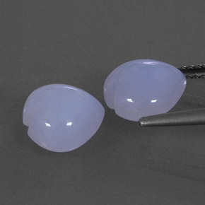Chalcedony Gemstone in 9 x 9 mm (calibrated) Size for Sale, Chalcedony Stone in Lavender Blue Color