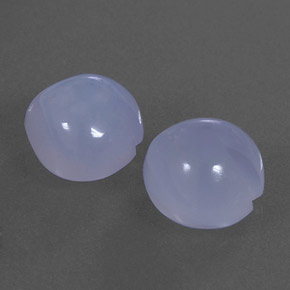 5.96 ctw Blue Chalcedony Stones, Natural Chalcedony in Heart Cabochon Shape for Sale