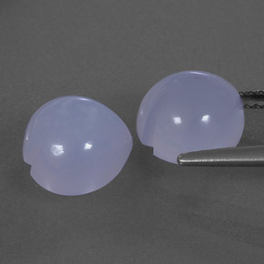 Chalcedony Gemstones in 9 x 9 mm (calibrated) Size for Sale, Chalcedony Stones in Lavender Blue Color