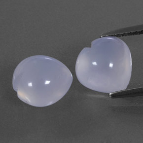 5.3ct Heart Cabochon Lavender Blue Chalcedony for sale thumb image of 5.3ct Heart Cabochon Lavender Blue Chalcedony (ID: 334446)