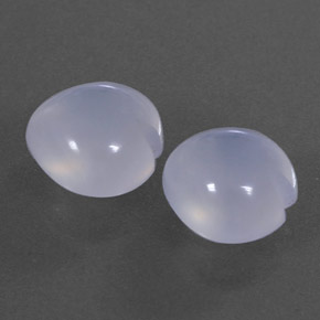5.33 ctw Blue Chalcedony Stones, Natural Chalcedony in Heart Cabochon Shape for Sale