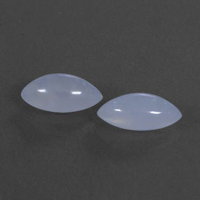 2.19 ct Blue Chalcedony Stone, Natural Chalcedony in Marquise Cabochon Shape for Sale