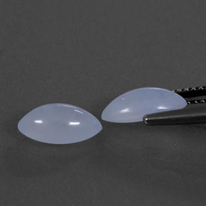 Chalcedony Gemstone in 10.1 x 5.3 mm Size for Sale, Chalcedony Stone in Lavender Blue Color