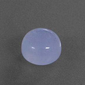 5.12 ct Blue Chalcedony Stone, Natural Chalcedony in Round Cabochon Shape for Sale