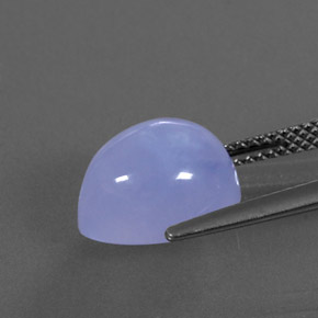 Chalcedony Gemstone in 11.3 x 9.2 mm Size for Sale, Chalcedony Stone in Lavender Blue Color