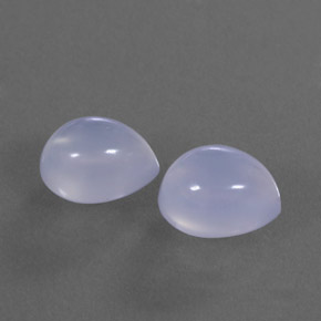 4.81 ct Blue Chalcedony Stone, Natural Chalcedony in Pear Cabochon Shape for Sale