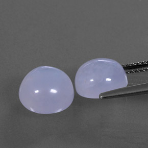 Chalcedony Gemstone in 9 mm (calibrated) Size for Sale, Chalcedony Stone in Lavender Blue Color