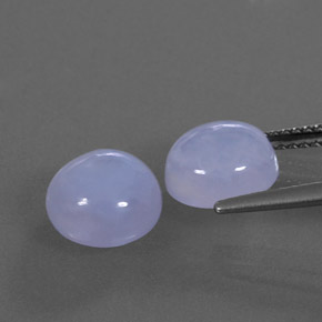 Chalcedony Gemstone in 8.5 mm Size for Sale, Chalcedony Stone in Lavender Blue Color