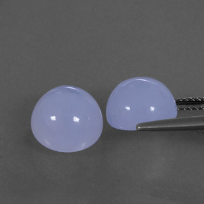Chalcedony Gemstone in 10 mm (calibrated) Size for Sale, Chalcedony Stone in Lavender Blue Color
