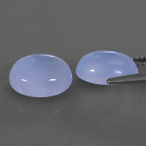 Chalcedony Gemstone in 10 x 8 mm (calibrated) Size for Sale, Chalcedony Stone in Lavender Blue Color