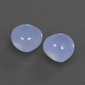 4.50 ct Blue Chalcedony Stone, Natural Chalcedony in Trillion Cabochon Shape for Sale