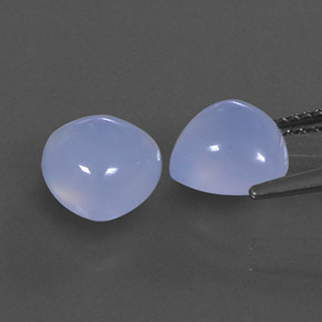Chalcedony Gemstone in 8 x 8 mm (calibrated) Size for Sale, Chalcedony Stone in Lavender Blue Color